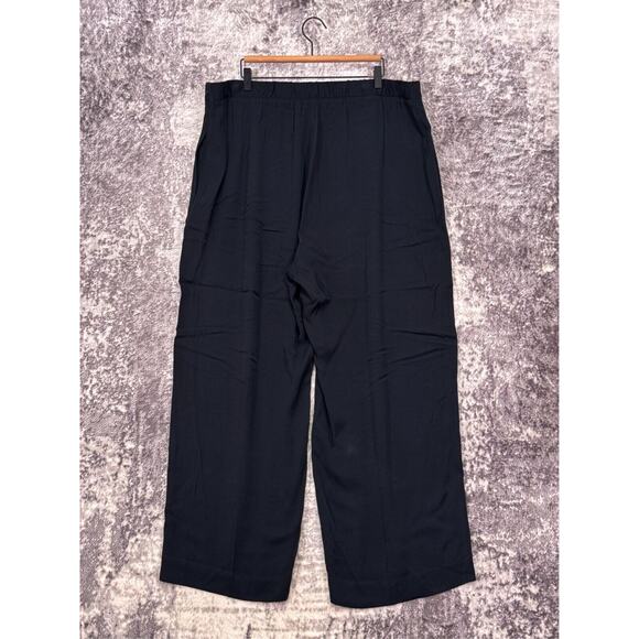 Soft Surroundings Pants 20W Womens Black Wide Leg Flowy Plus Size - Picture 2 of 7